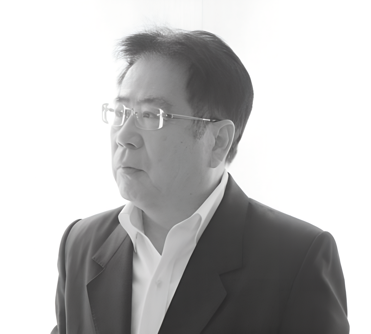 Michio Fujinami, Kosei Art founder and architect — original black-and-white portrait