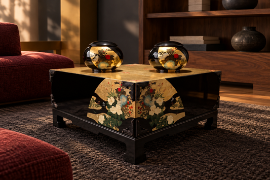 In the home. Floral Go Set GB-01 with two bowls in a contemporary interior. Lifestyle concept.
