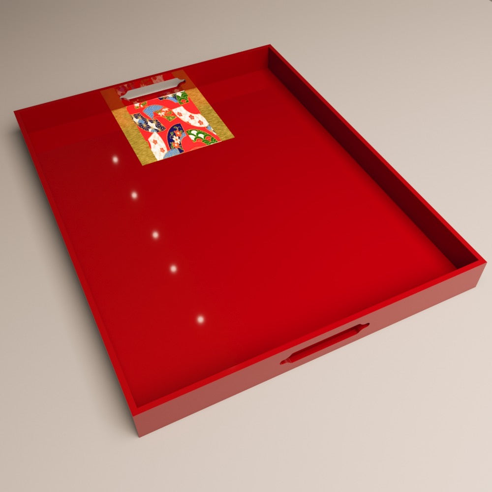 Yūzen Harmony Tray. Product view. Utage (宴) / Momiji Red (紅葉朱)