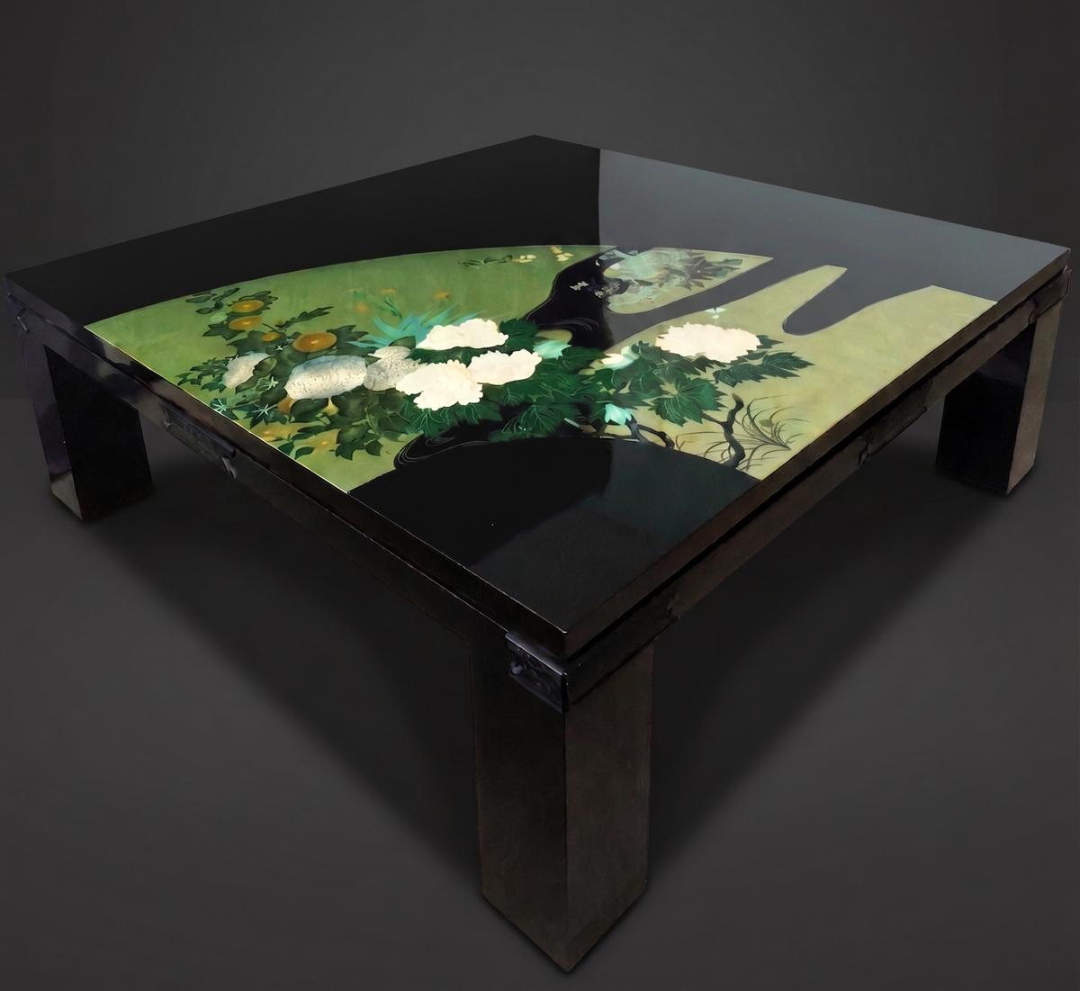 Shinsei Bloom Center Table, Black. Product view