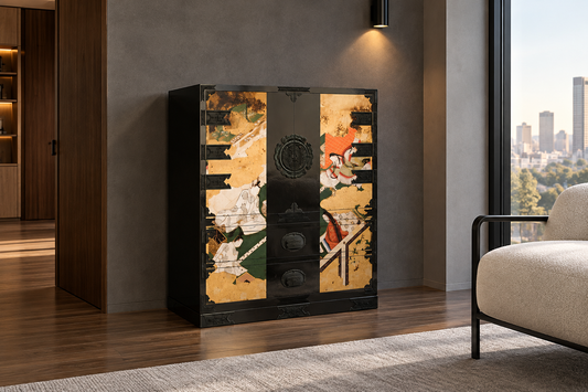 Heian (平安) Court Chest in the home — styled concept image