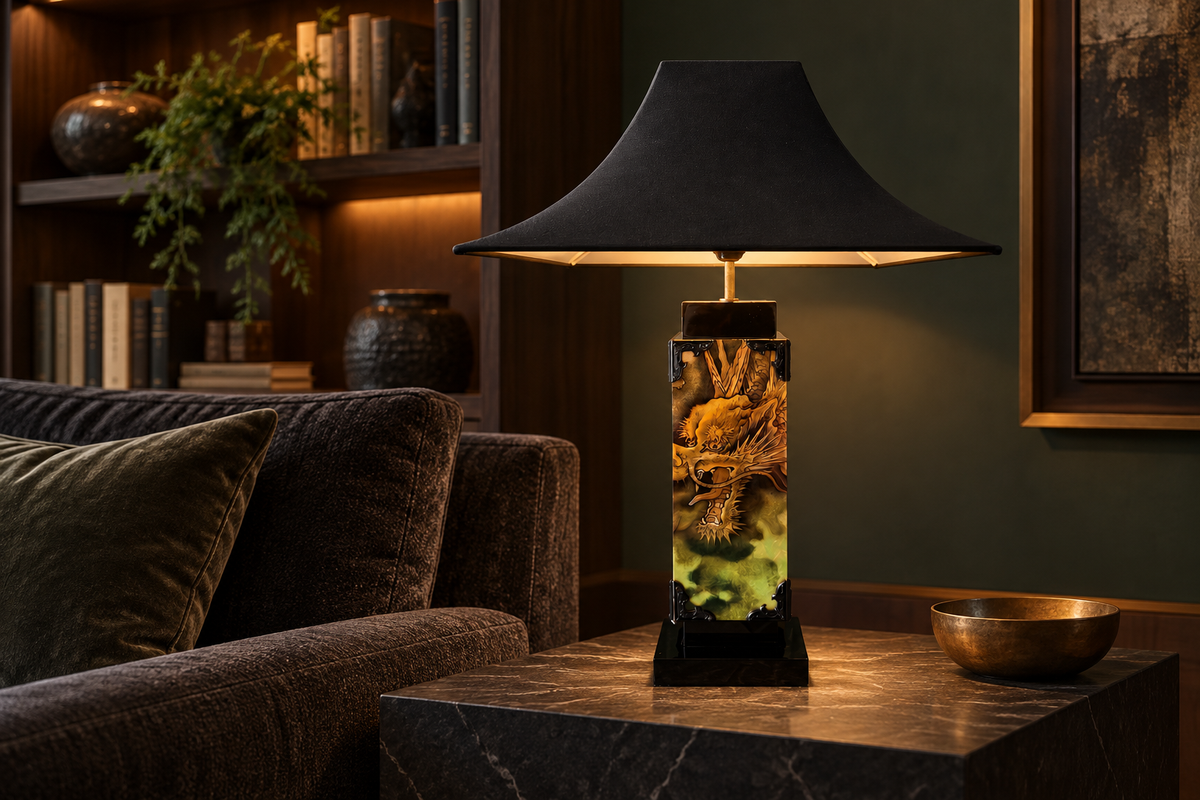 Dragon in the Clouds Table Lamp