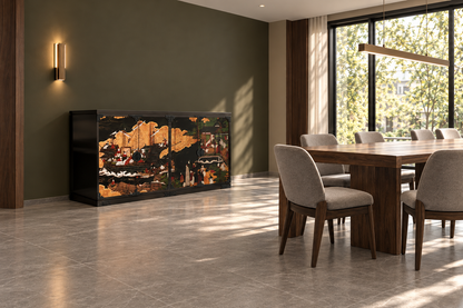 Nanban Voyage (南蛮航海) Credenza. Styled concept. Room furnishings and props are not included.