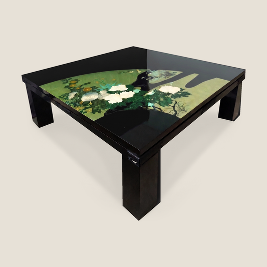 Shinsei Bloom Center Table, Black — original product image with aligned background and framing