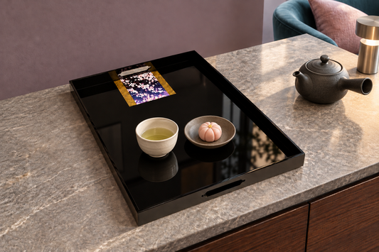 Yūzen Harmony Tray in the home — styled concept image
