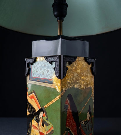 Genji Reverie Table Lamp. Artwork and finish detail