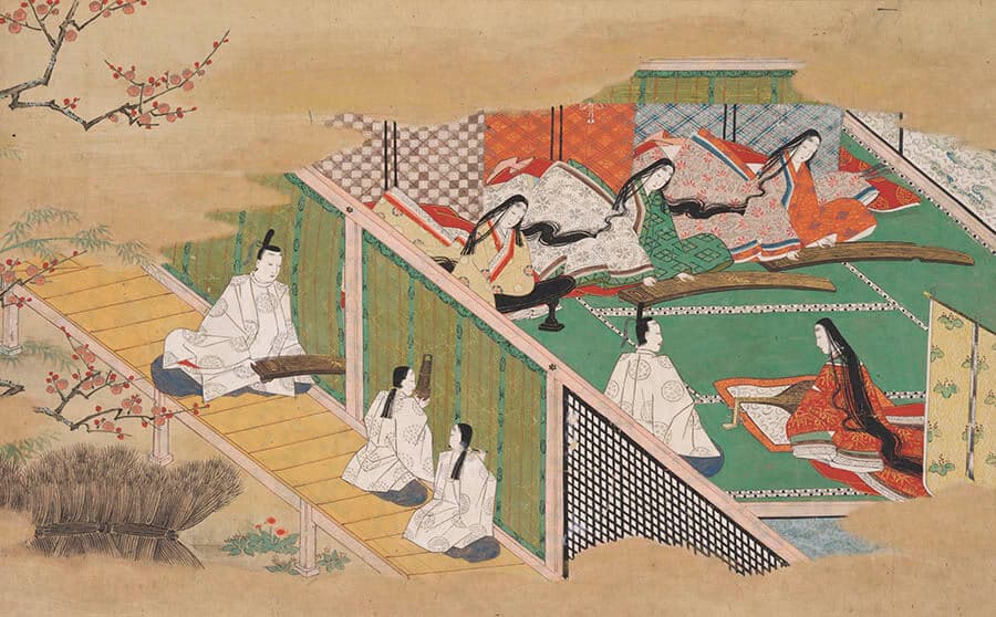 Tale of Genji Illustrated Scroll, “Wakana ge” (detail). Painter unidentified. Early Edo period